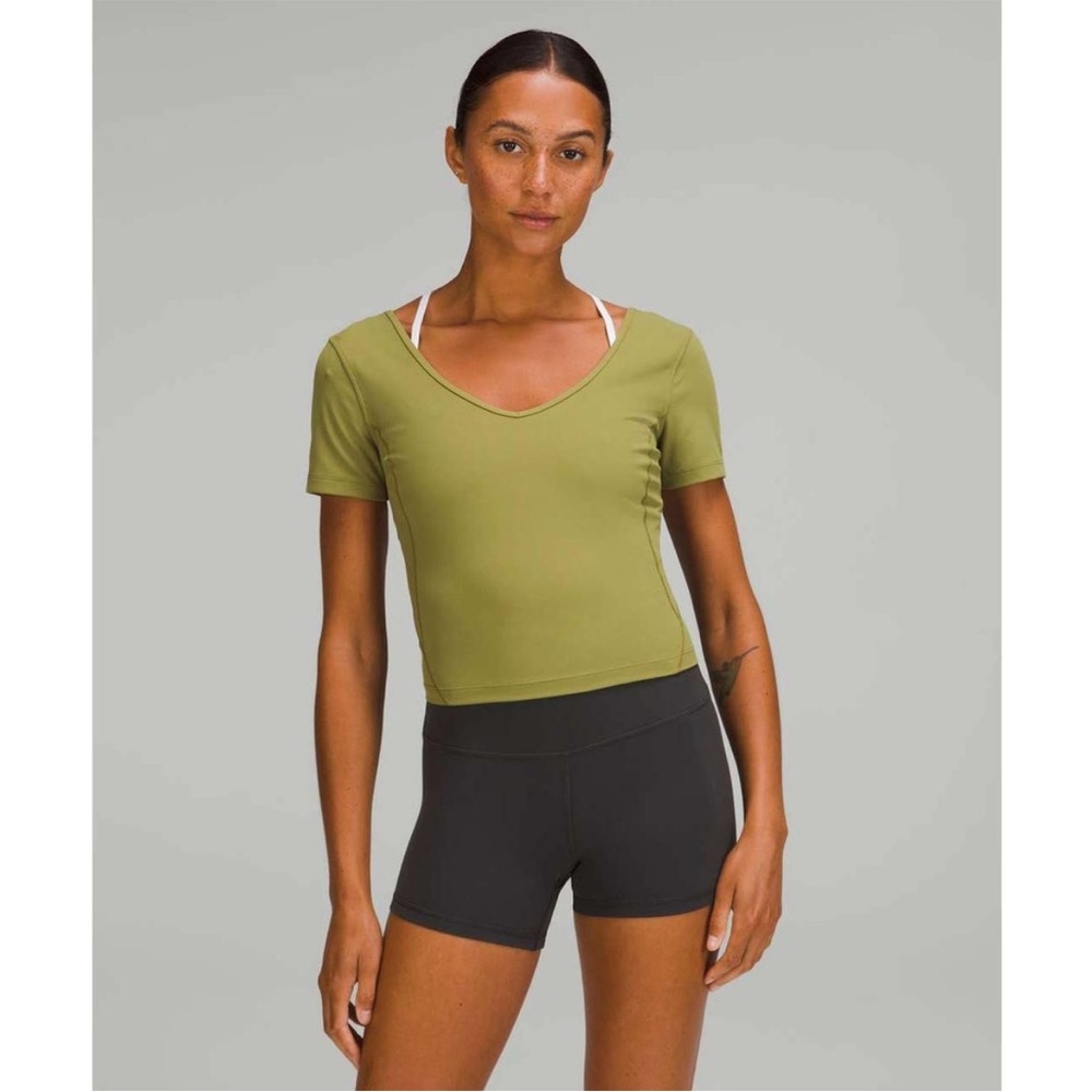 NWT Lululemon Align Tee in Bronze Green